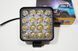 ФАРА LED КВАДРАТНА 48W 6000K (16 ДИОДІВ) (8.5СМ Х 8.5СМ Х 1.5СМ) MINI 2495519451 фото 2